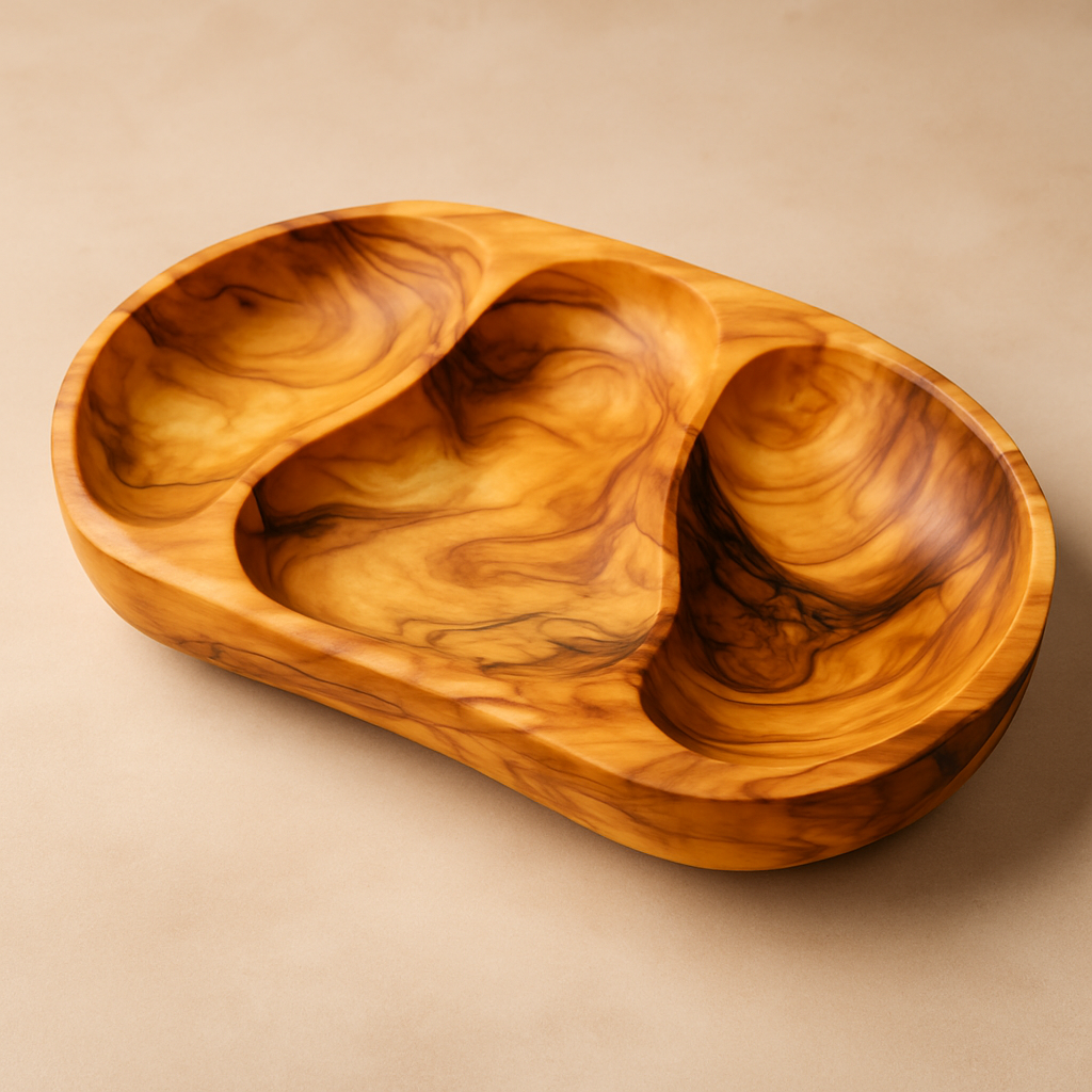 Triple Section Serving Platter